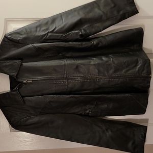 Jacqueline Ferrar XL Tall Black Leather Jacket